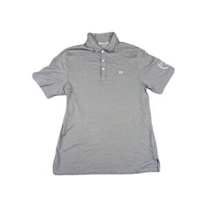 Travis‎ Mathew Golf Polo Shirt Mens Medium Gray Vintage Golf Classic Embroidered